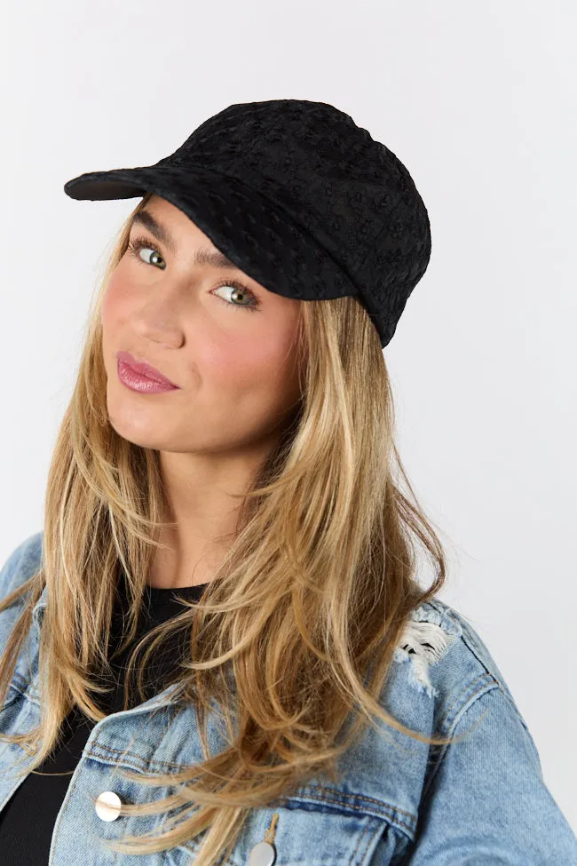 Black Eyelet Hat