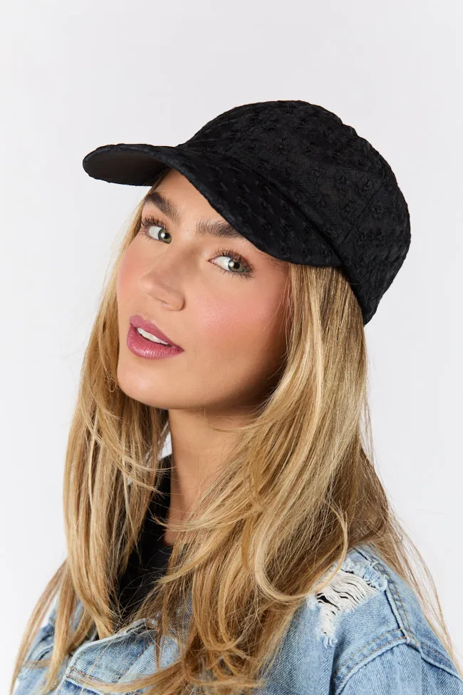 Black Eyelet Hat