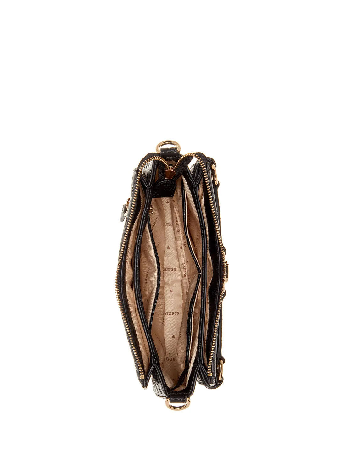 Black Logo Arlena Crossbody Hobo Bag Guess