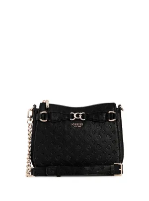 Black Logo Arlena Crossbody Hobo Bag Guess