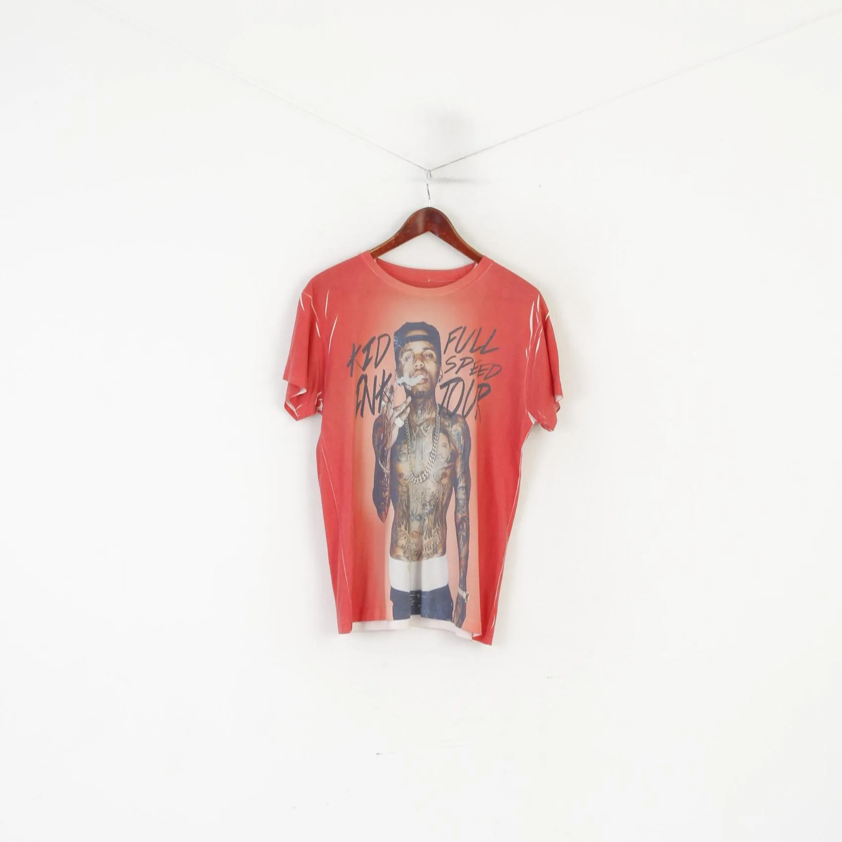 Blue 84 Men L (M) Shirt Red Graphic Kid Ink Full Speed Tour Music Top
