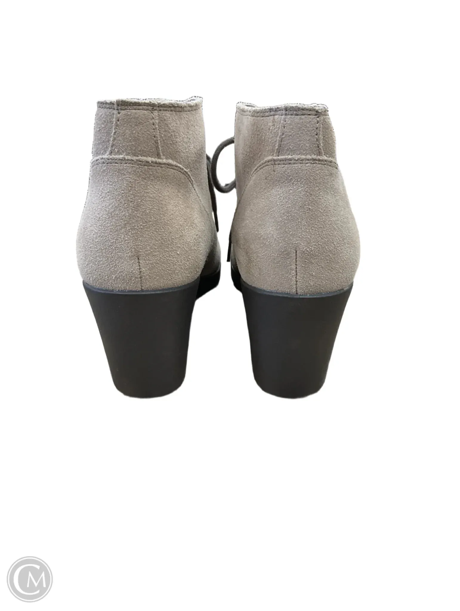 Boots Ankle Flats By Crocs In Beige, Size: 6.5