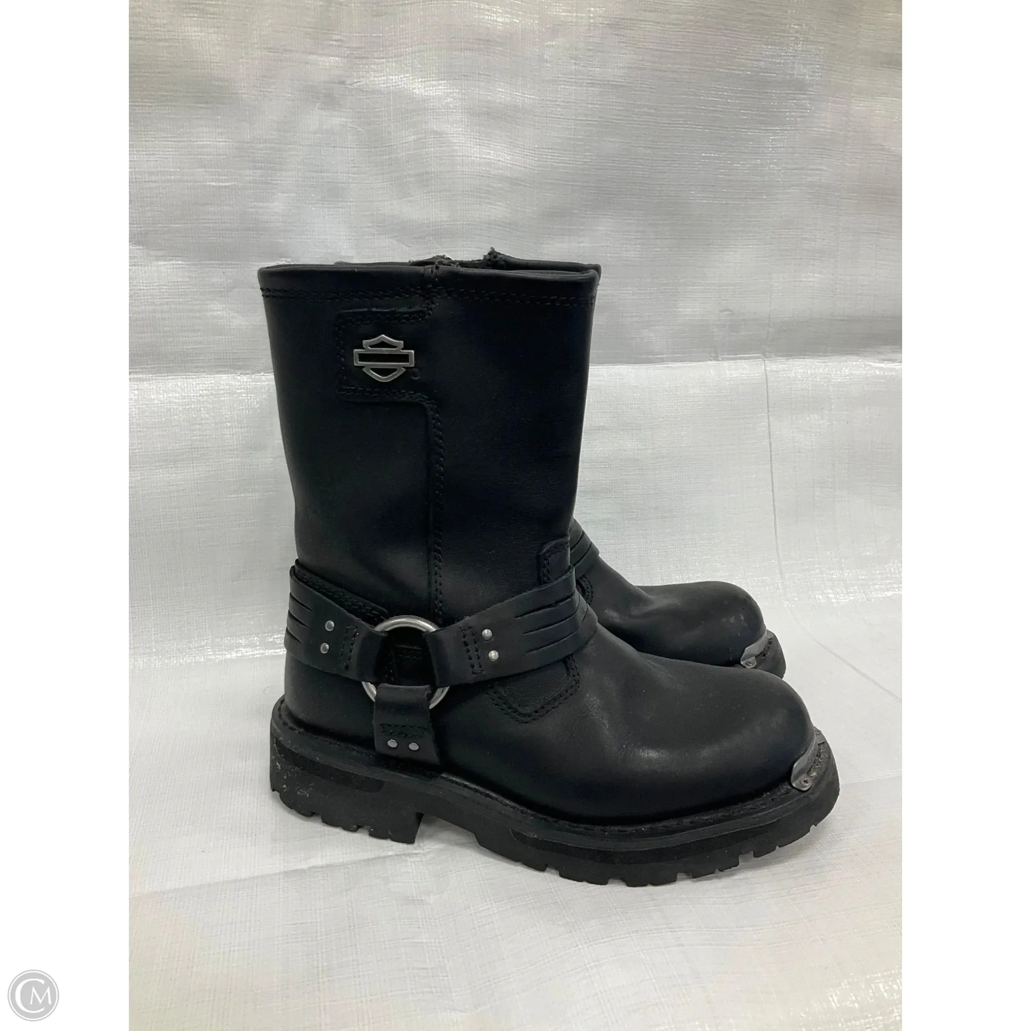 Boots Ankle Flats By Harley Davidson In Black, Size: 6.5