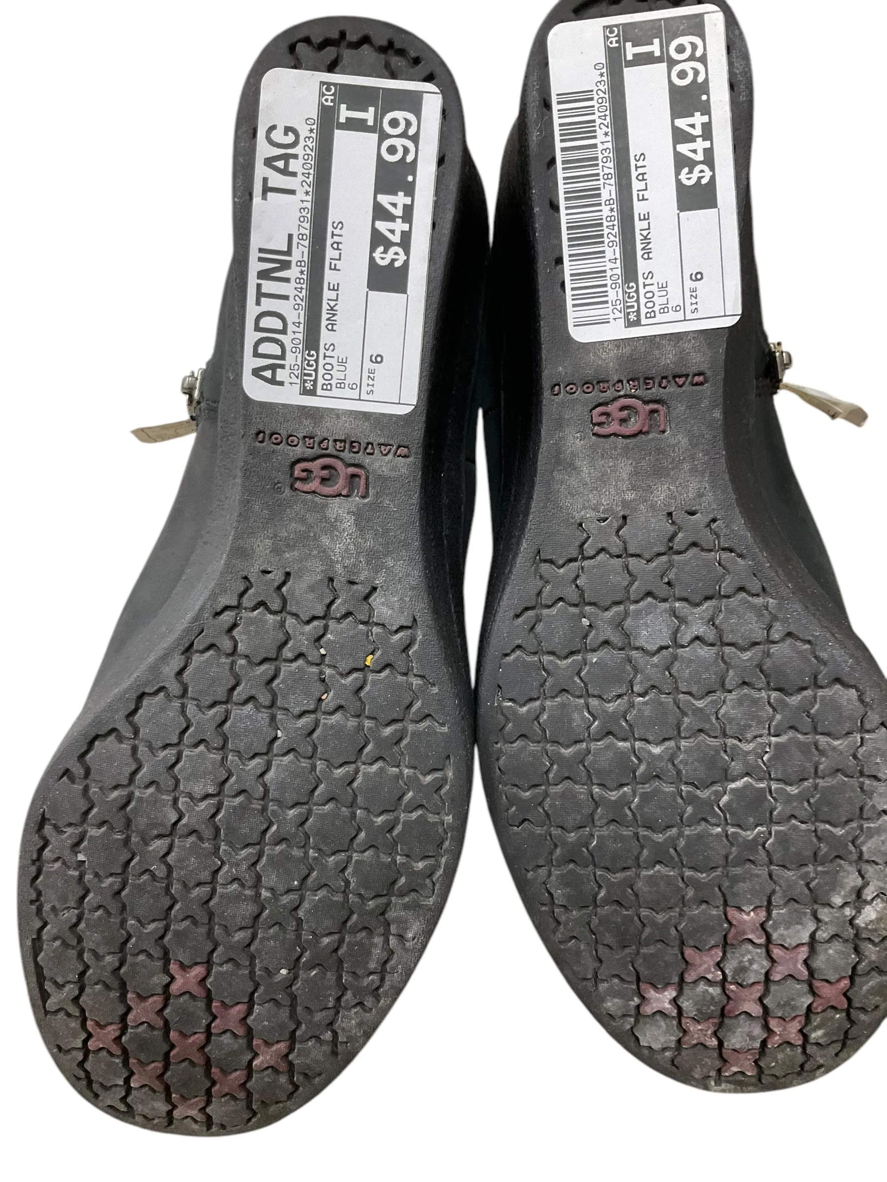 Boots Ankle Flats By Ugg In Blue, Size: 6