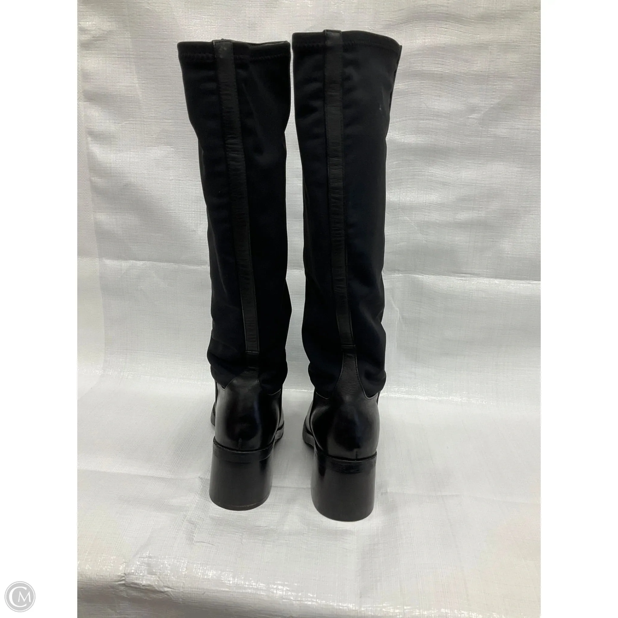 Boots Knee Heels By Clothes Mentor In Black, Size: 7