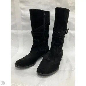 Boots Mid-calf Flats By Lauren By Ralph Lauren In Black, Size: 8.5