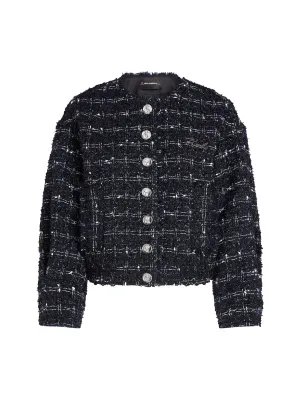 BOUCLE BOMBER JACKET