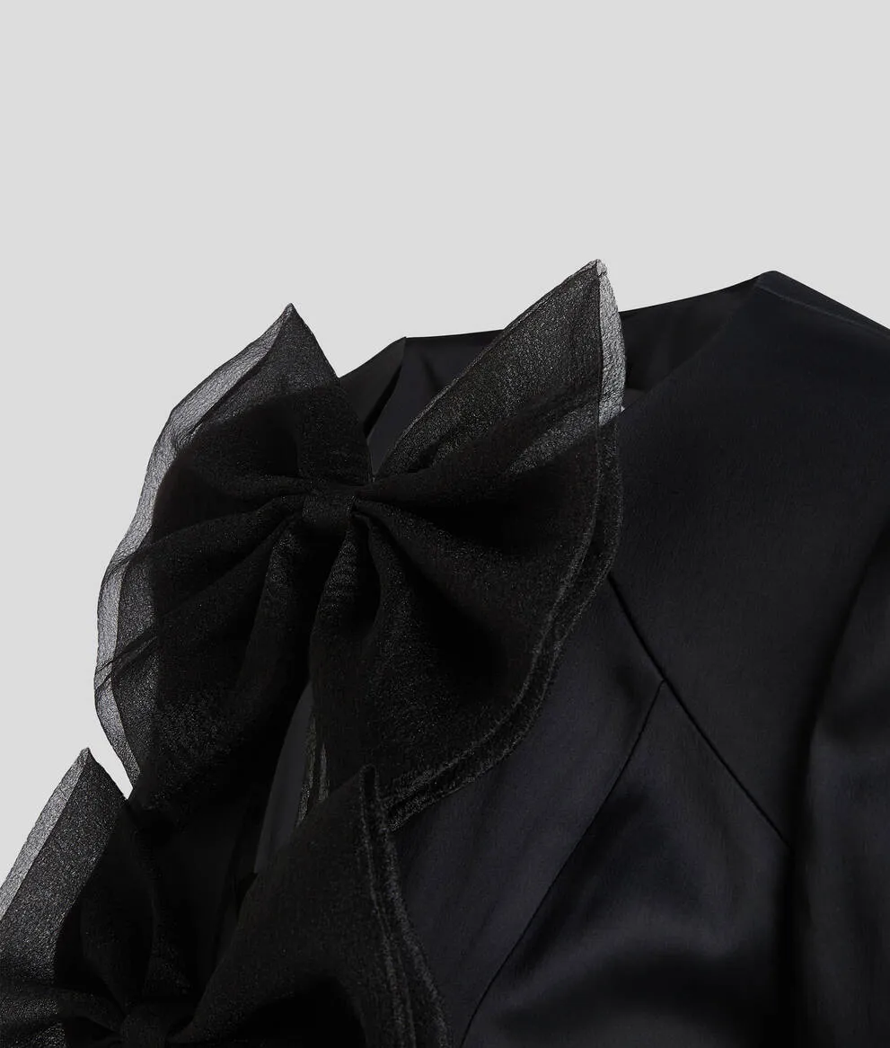 BOW-DETAIL MINI DRESS
