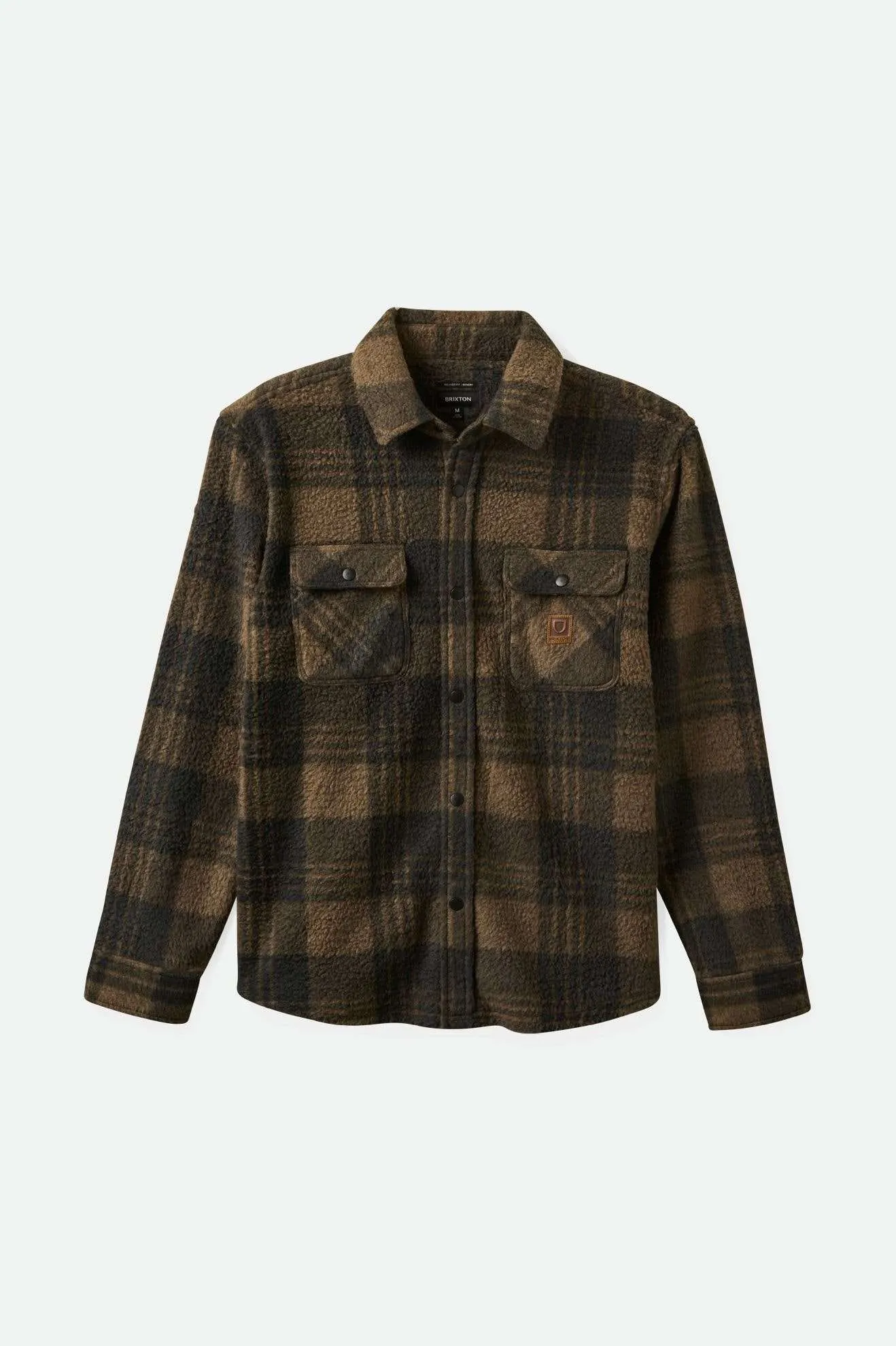 Bowery Arctic Stretch L/S Fleece - Burro Brown/Black Plaid Brixton