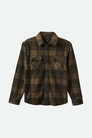 Bowery Arctic Stretch L/S Fleece - Burro Brown/Black Plaid Brixton