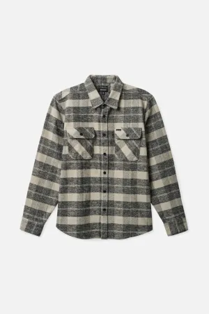 Bowery Heavyweight L/S Flannel - Black/Charcoal Brixton
