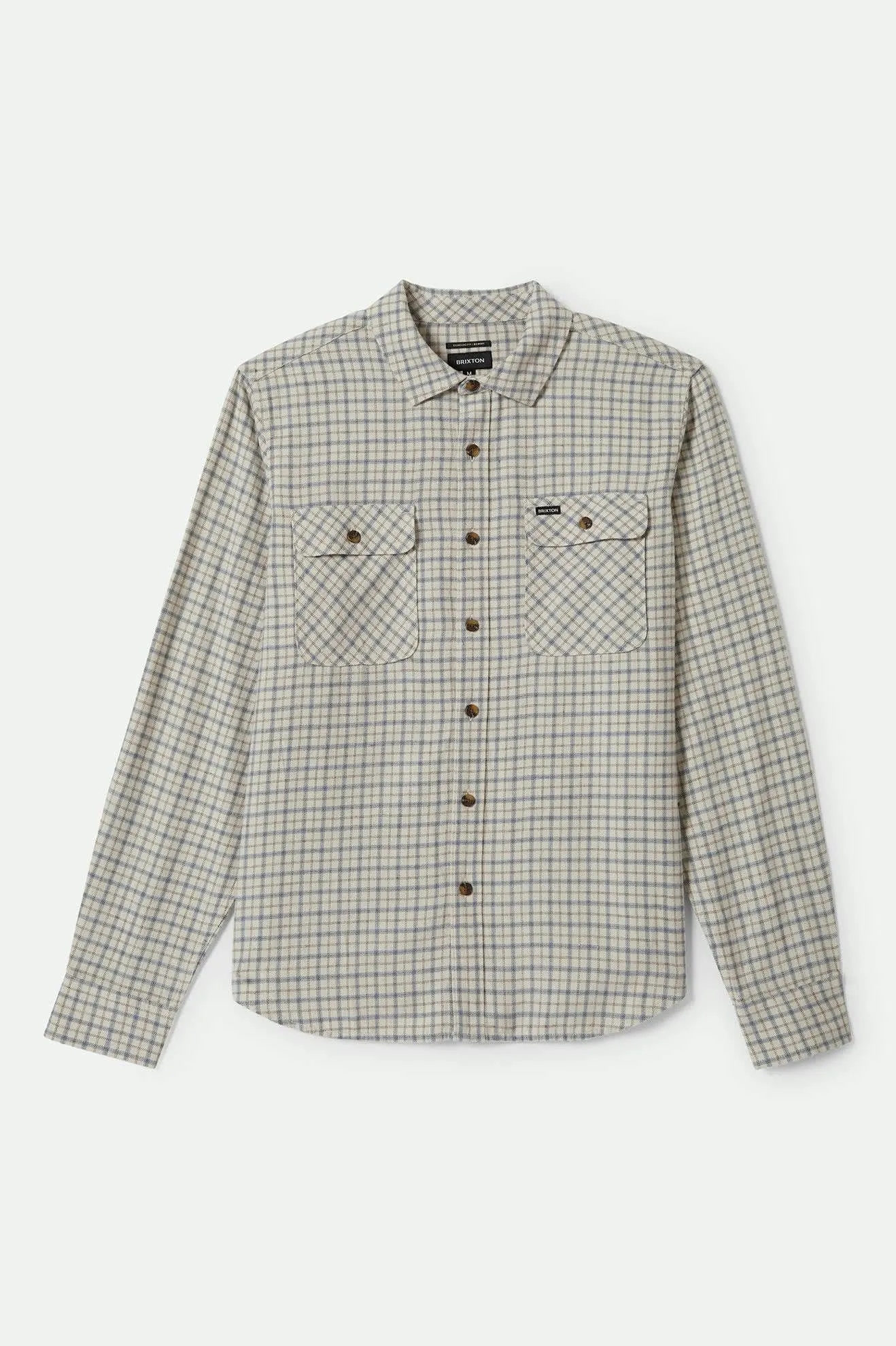 Bowery Lightweight Ultra Soft L/S Flannel - Whitecap/Basalt Brixton