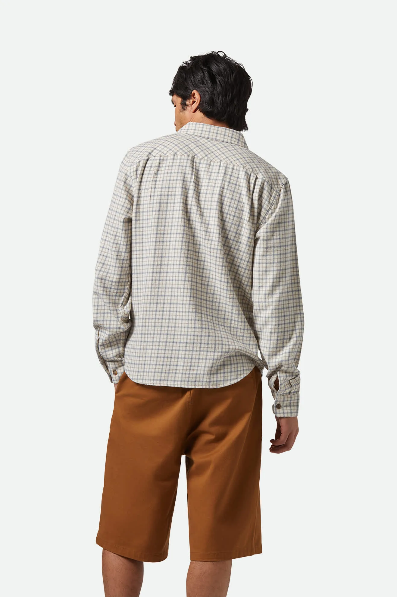Bowery Lightweight Ultra Soft L/S Flannel - Whitecap/Basalt Brixton