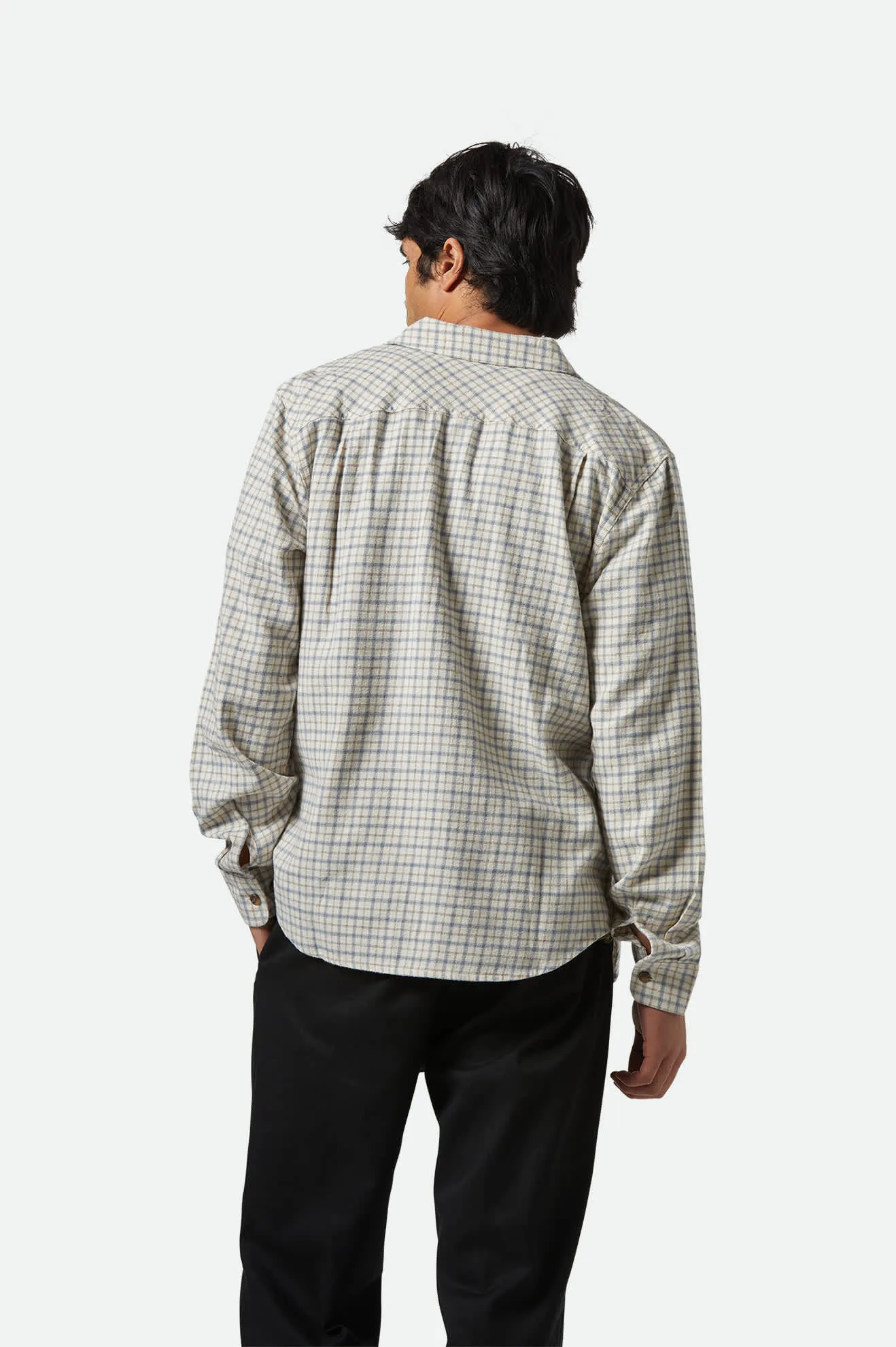 Bowery Lightweight Ultra Soft L/S Flannel - Whitecap/Basalt Brixton
