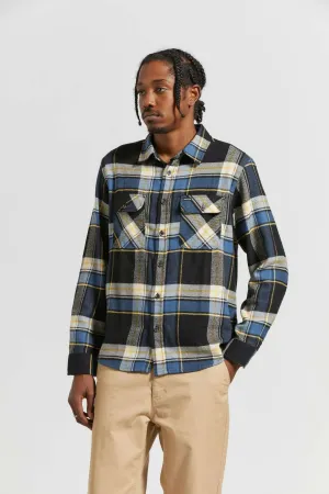 Bowery L/S Flannel - Joe Blue Plaid Brixton