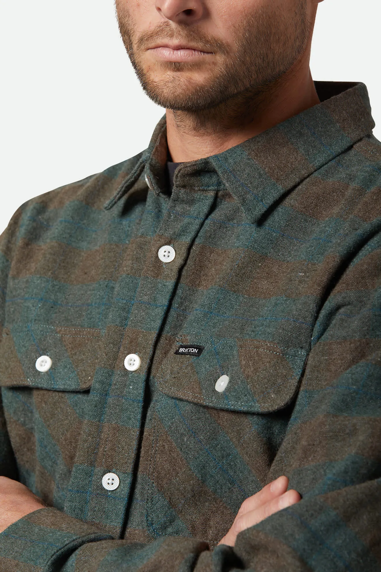 Bowery L/S Flannel - Ocean Brixton