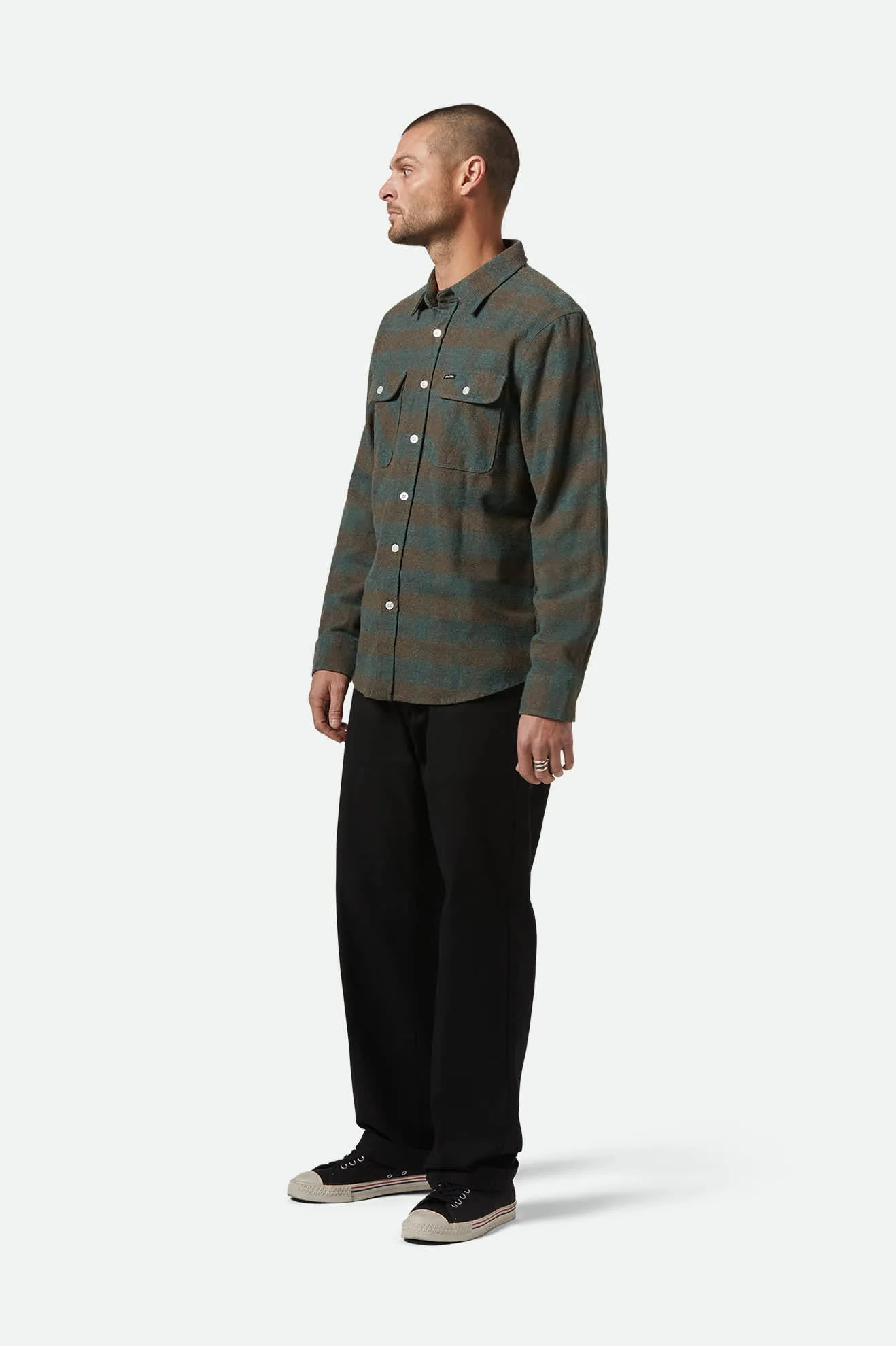 Bowery L/S Flannel - Ocean Brixton