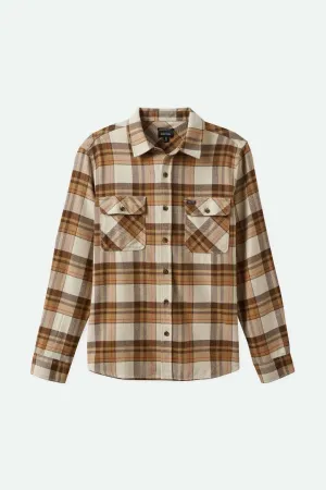 Bowery L/S Flannel - Whitecap/Pinecone Brown/Burro Brown Brixton