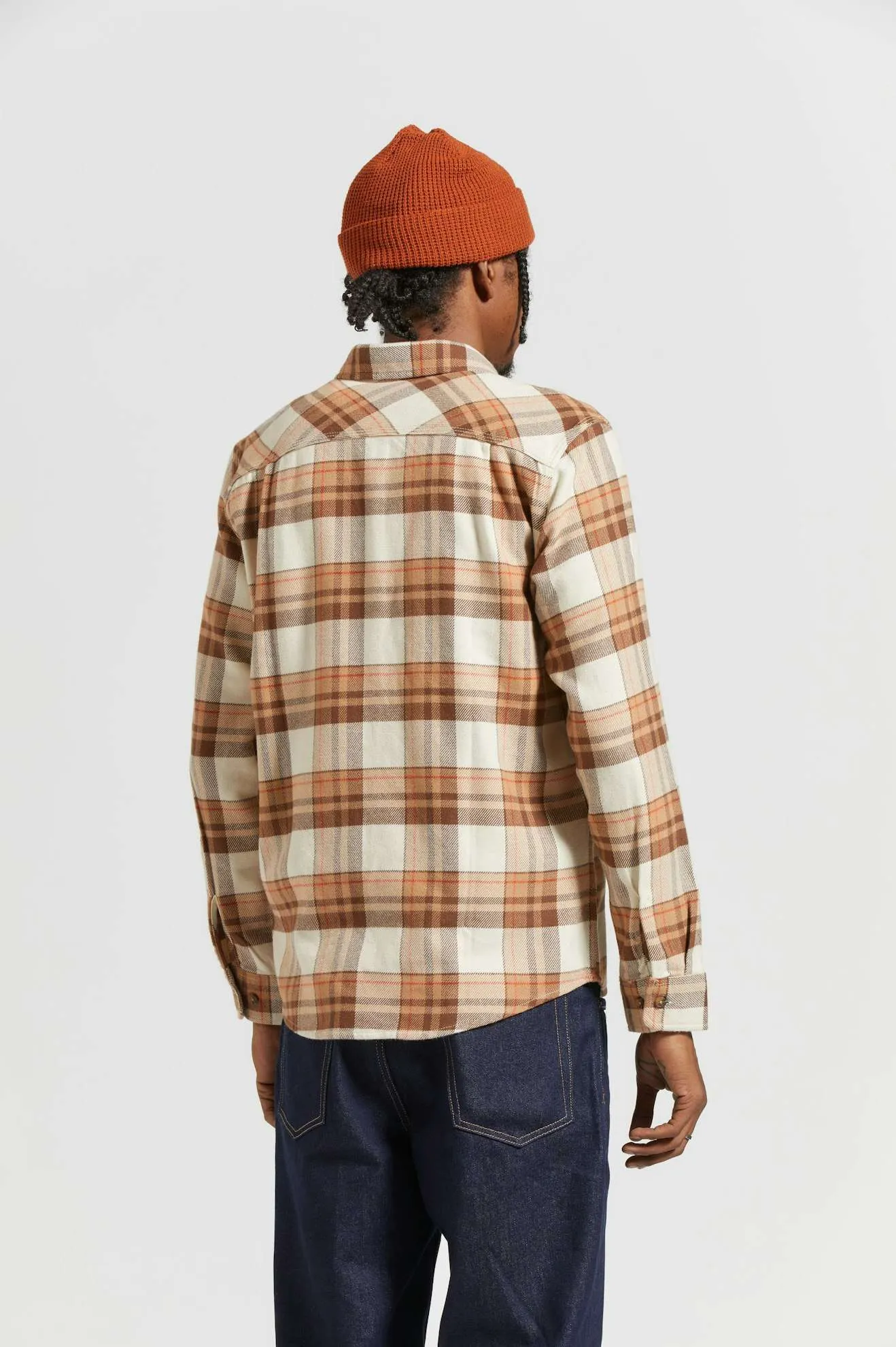 Bowery L/S Flannel - Whitecap/Pinecone Brown/Burro Brown Brixton