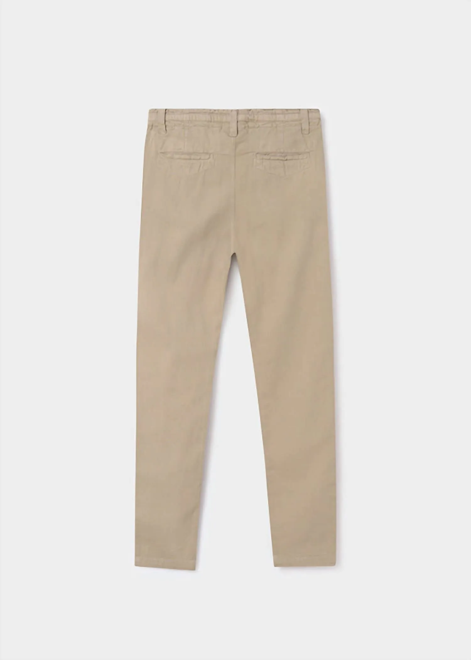Boys Linen Pants In Camel