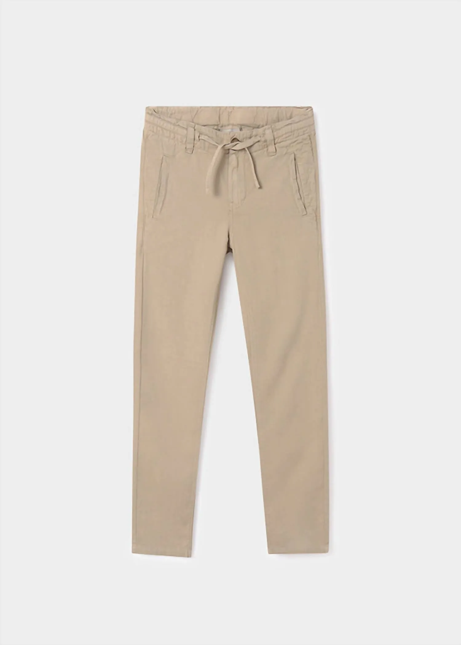 Boys Linen Pants In Camel