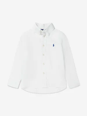 Boys Linen Shirt in White