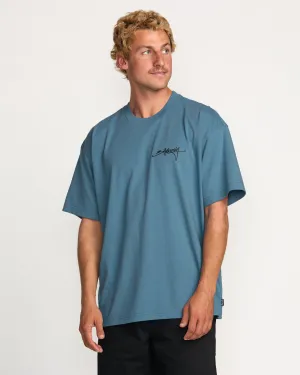 Bracket Script OG Tee - Carolina Blue Billabong