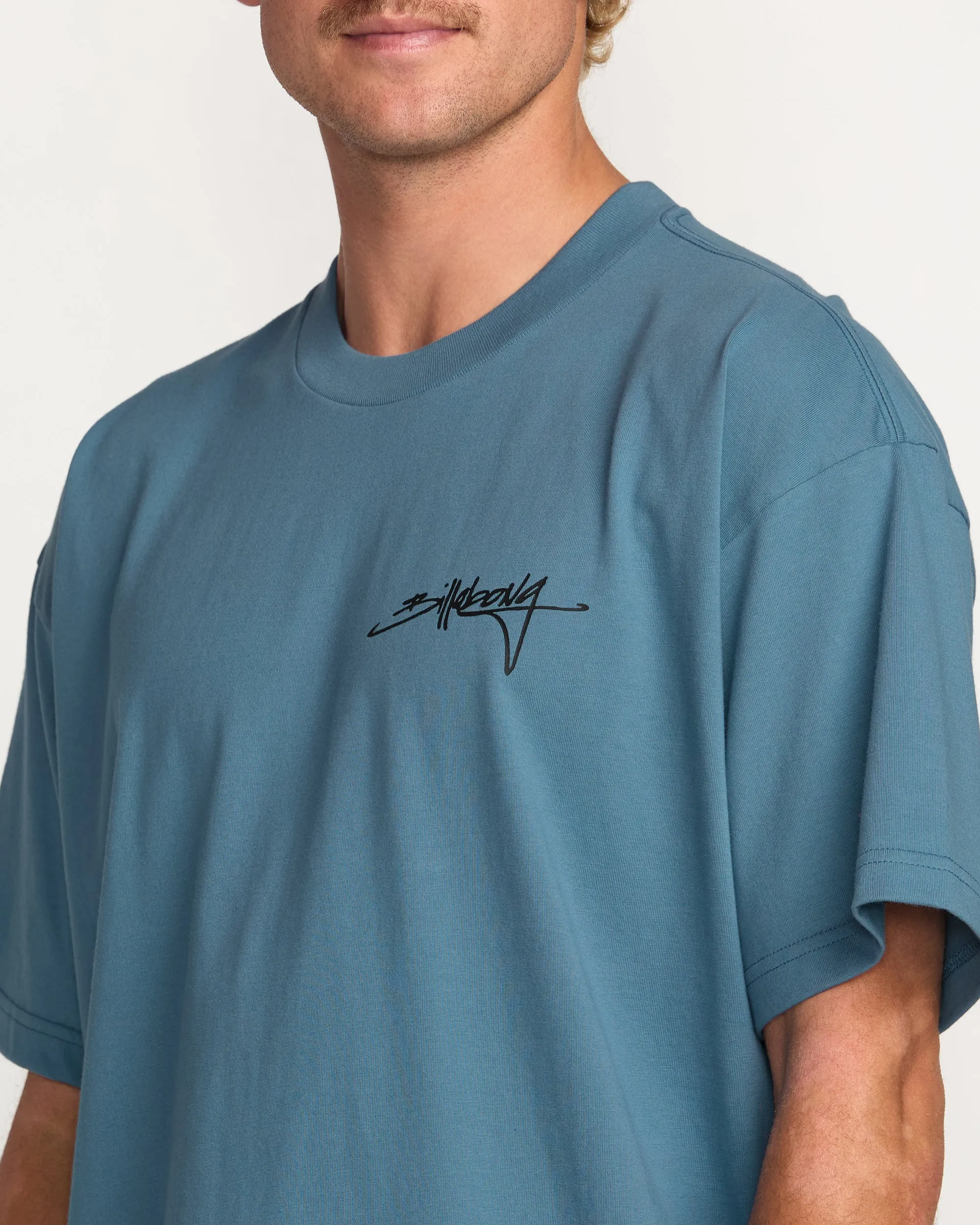 Bracket Script OG Tee - Carolina Blue Billabong