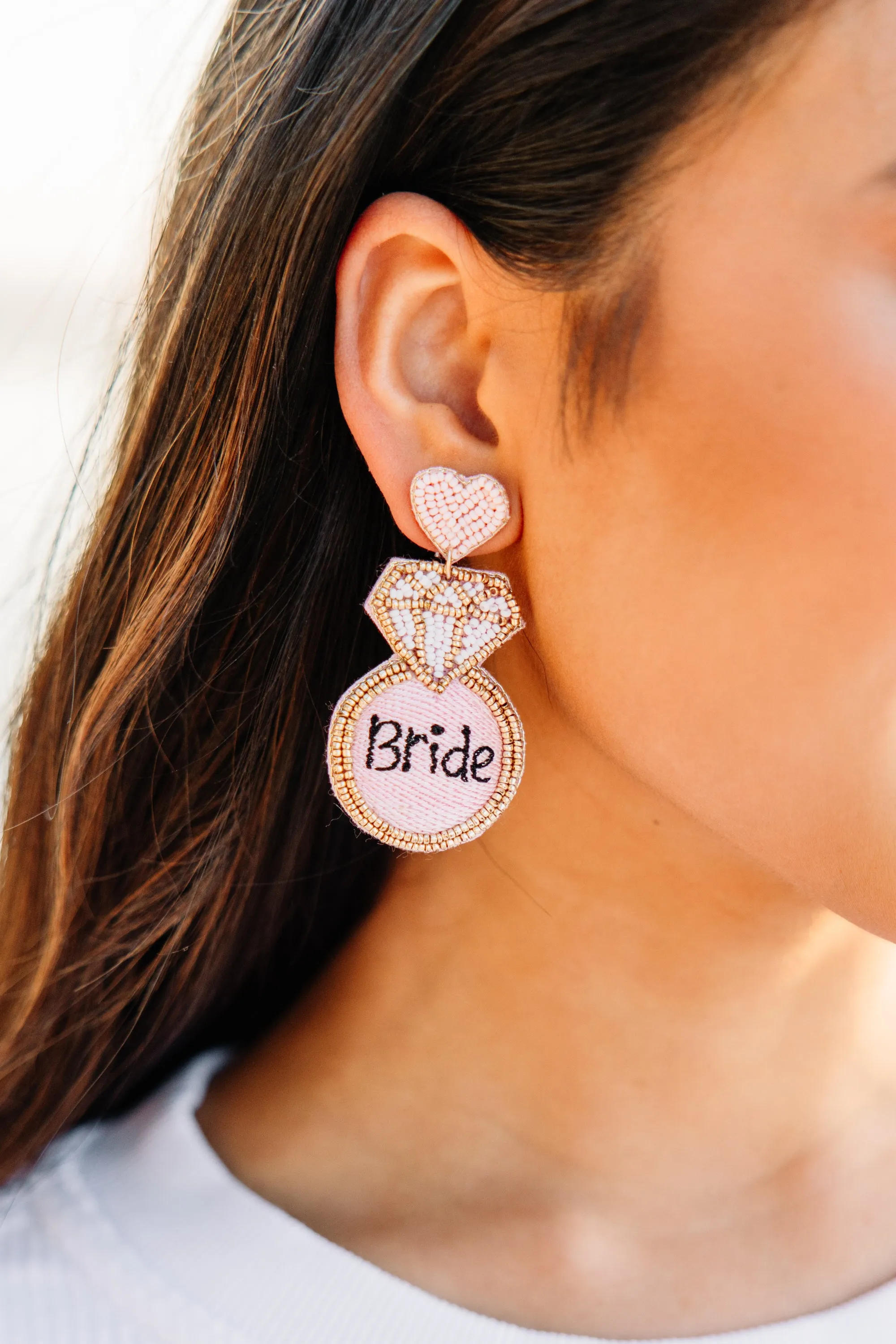 Bride and Bling Pink Earrings
