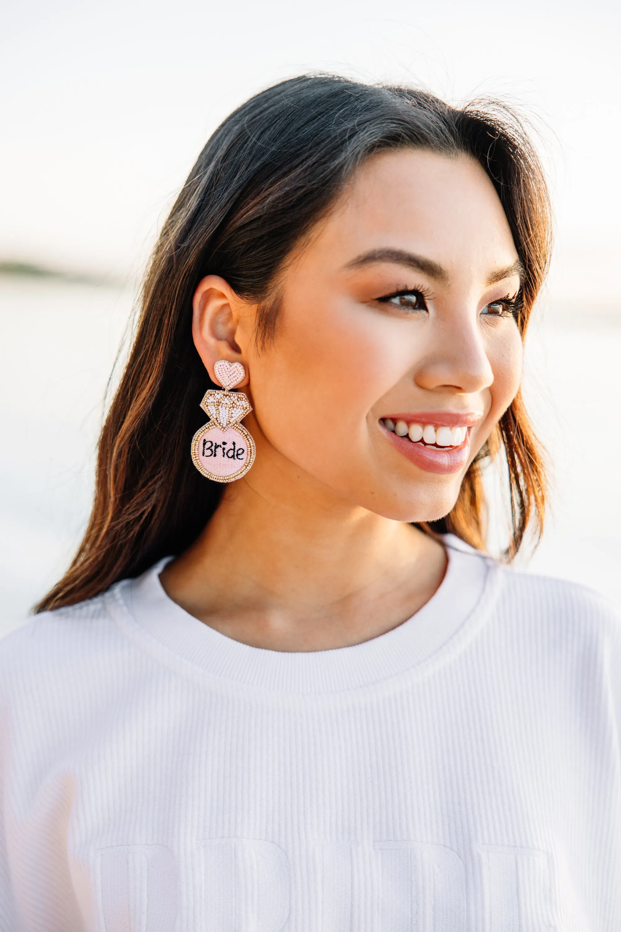 Bride and Bling Pink Earrings