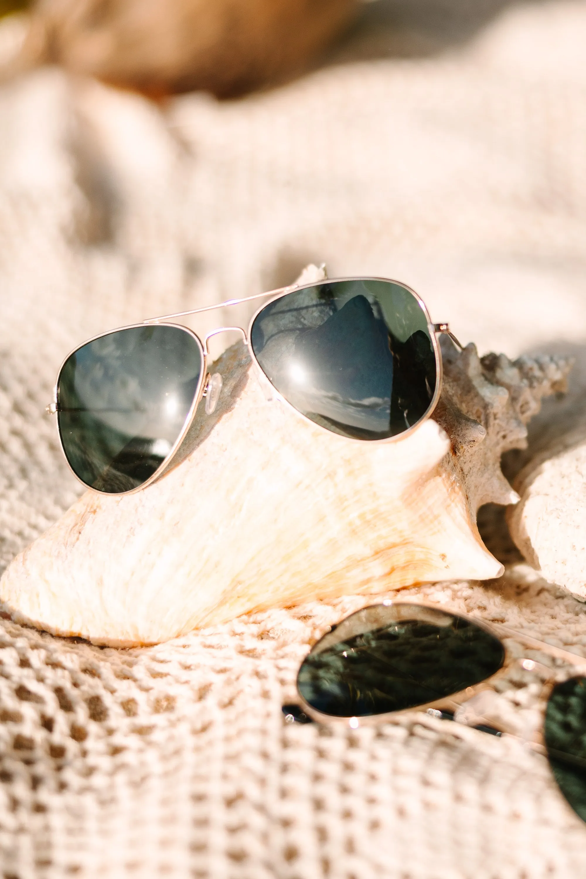 Bright Days Ahead Gold Frame Aviator Sunglasses