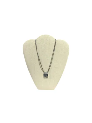 Brighton Silver Double Strand Lace Necklace