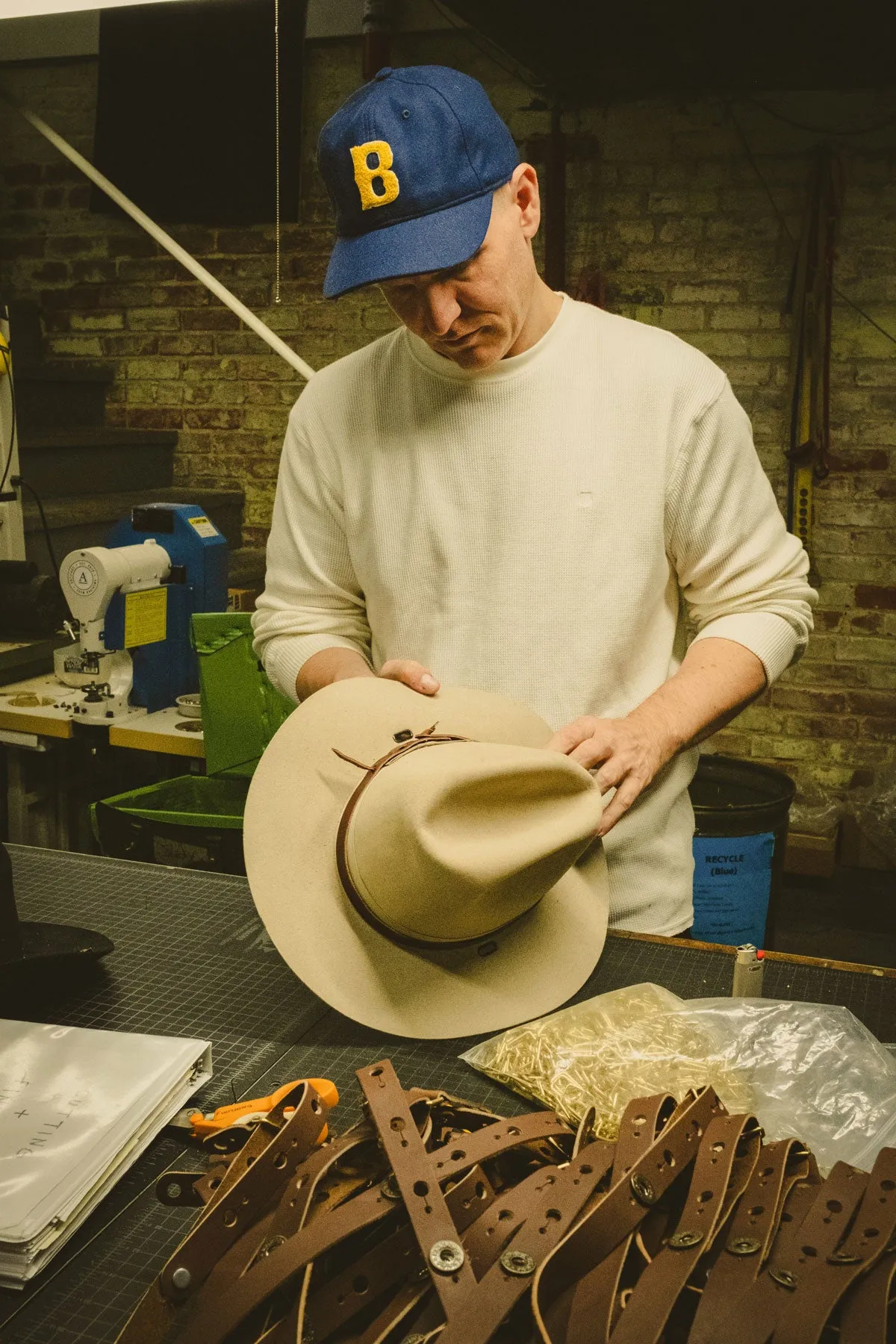 Brixton x Artifact Leather Adjustable Hat Band - Black Brixton