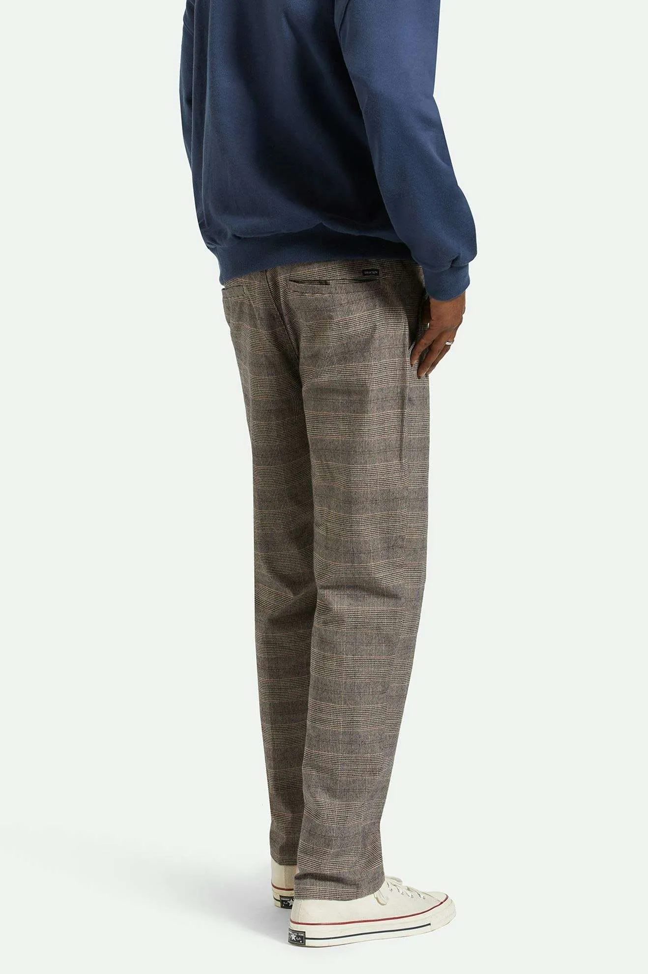 Broadway Houndstooth E-waist Relaxed Pant - Brown/Cream Houndstooth Brixton