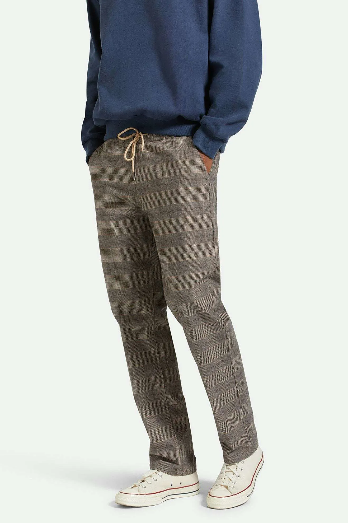 Broadway Houndstooth E-waist Relaxed Pant - Brown/Cream Houndstooth Brixton