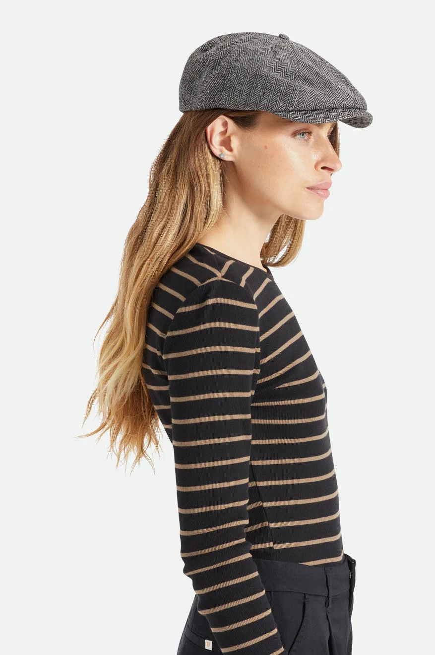 Brood Newsboy Cap - Grey/Black Brixton