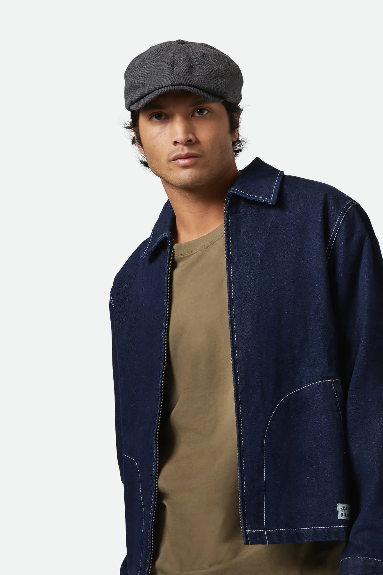 Brood Newsboy Cap - Grey/Black Brixton