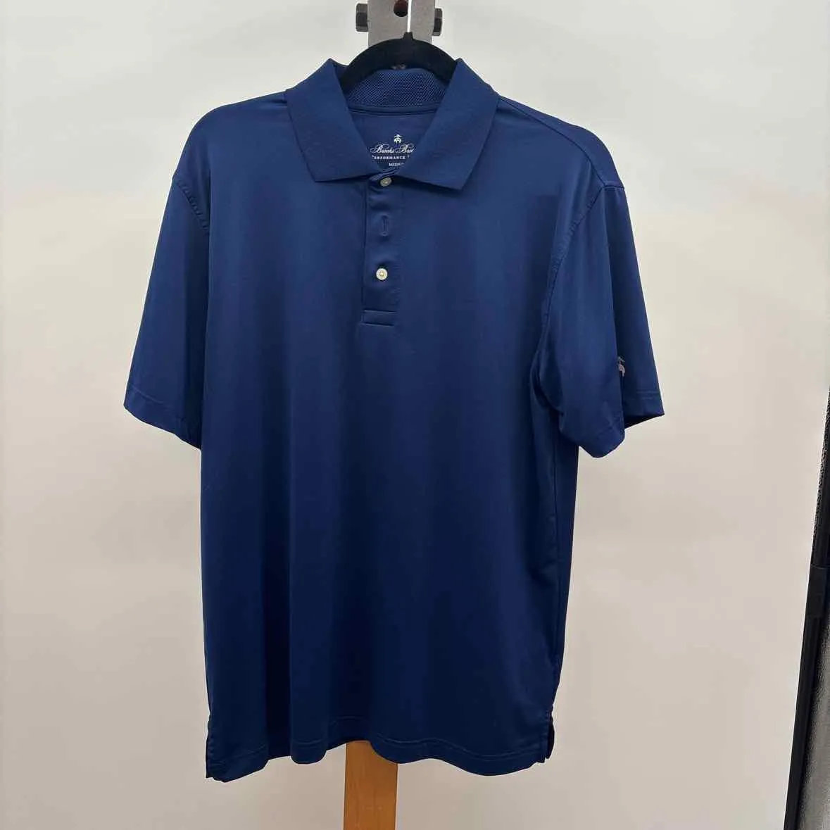 Brooks Brothers Men's Size M Navy Solid Short Sleeve Shirt