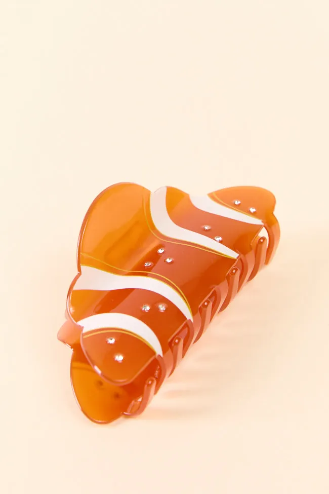 Brown Croissant Claw Clip