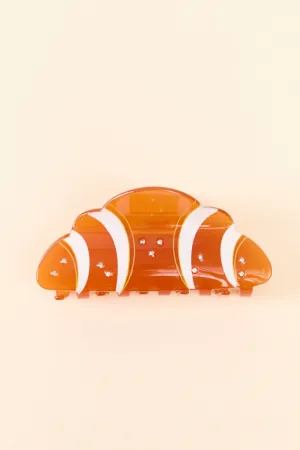 Brown Croissant Claw Clip