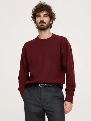 Brushed Crew-Neck Sweatshirt With Wool Banana Republic