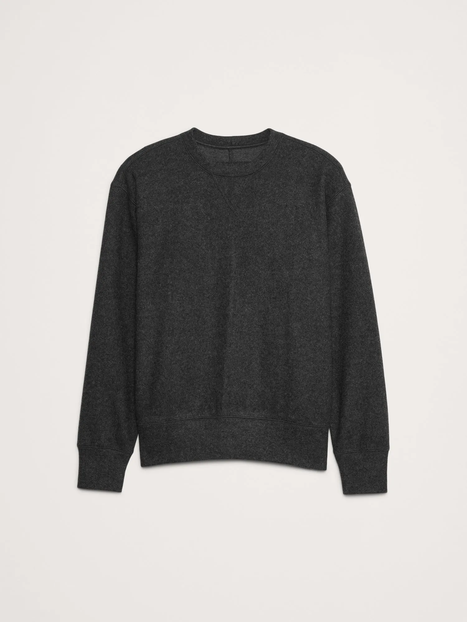 Brushed Crew-Neck Sweatshirt With Wool Banana Republic