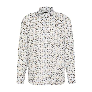Bugatti Men's Navy Blue & White Casual Shirt