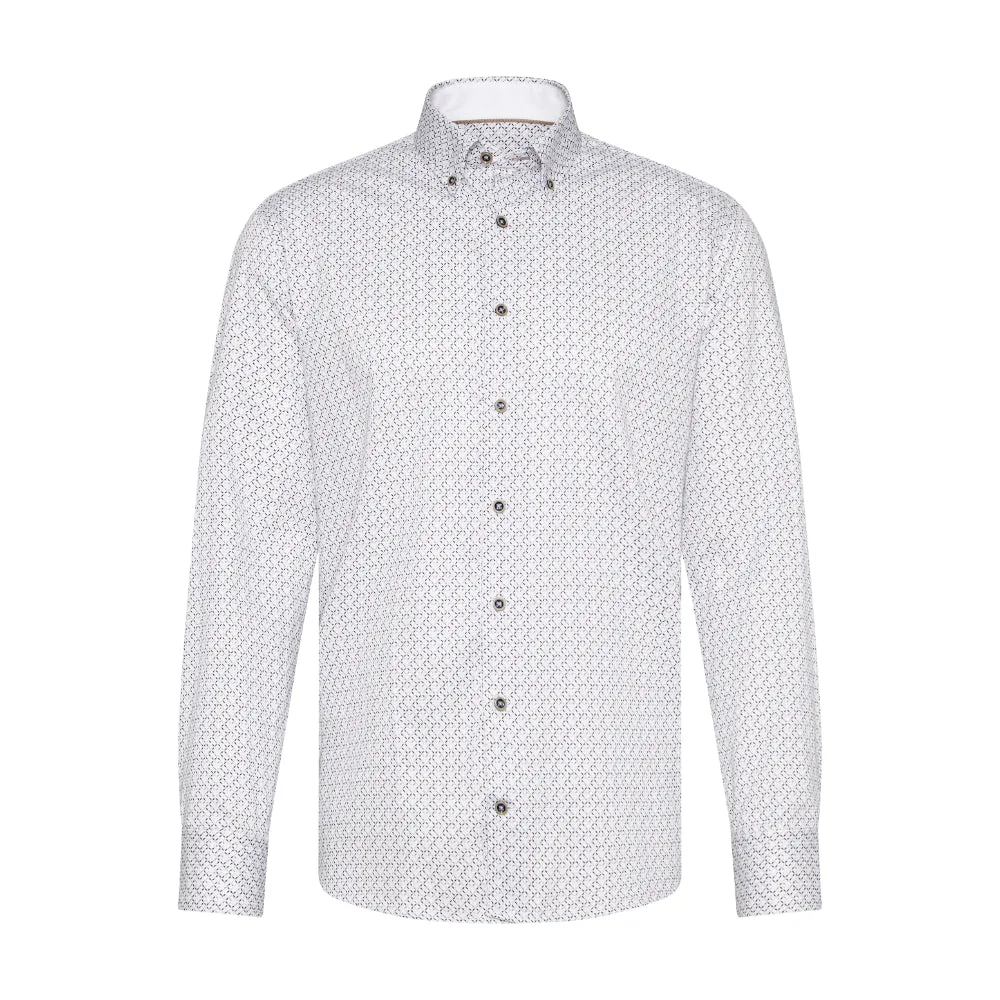 Bugatti Men's  White Casual Polo Shirt