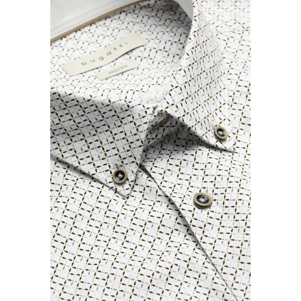 Bugatti Men's  White Casual Polo Shirt