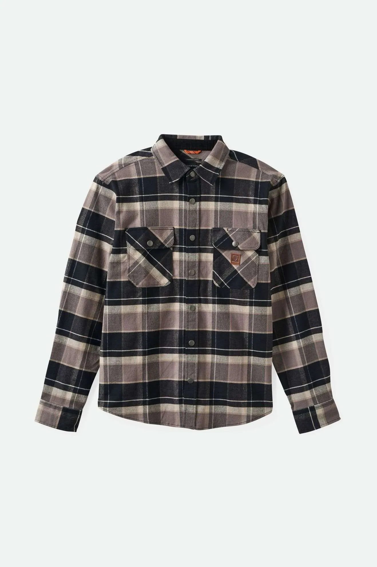 Builders Bowery Stretch Water Resistant L/S Flannel - Black/Charcoal/Beige Brixton
