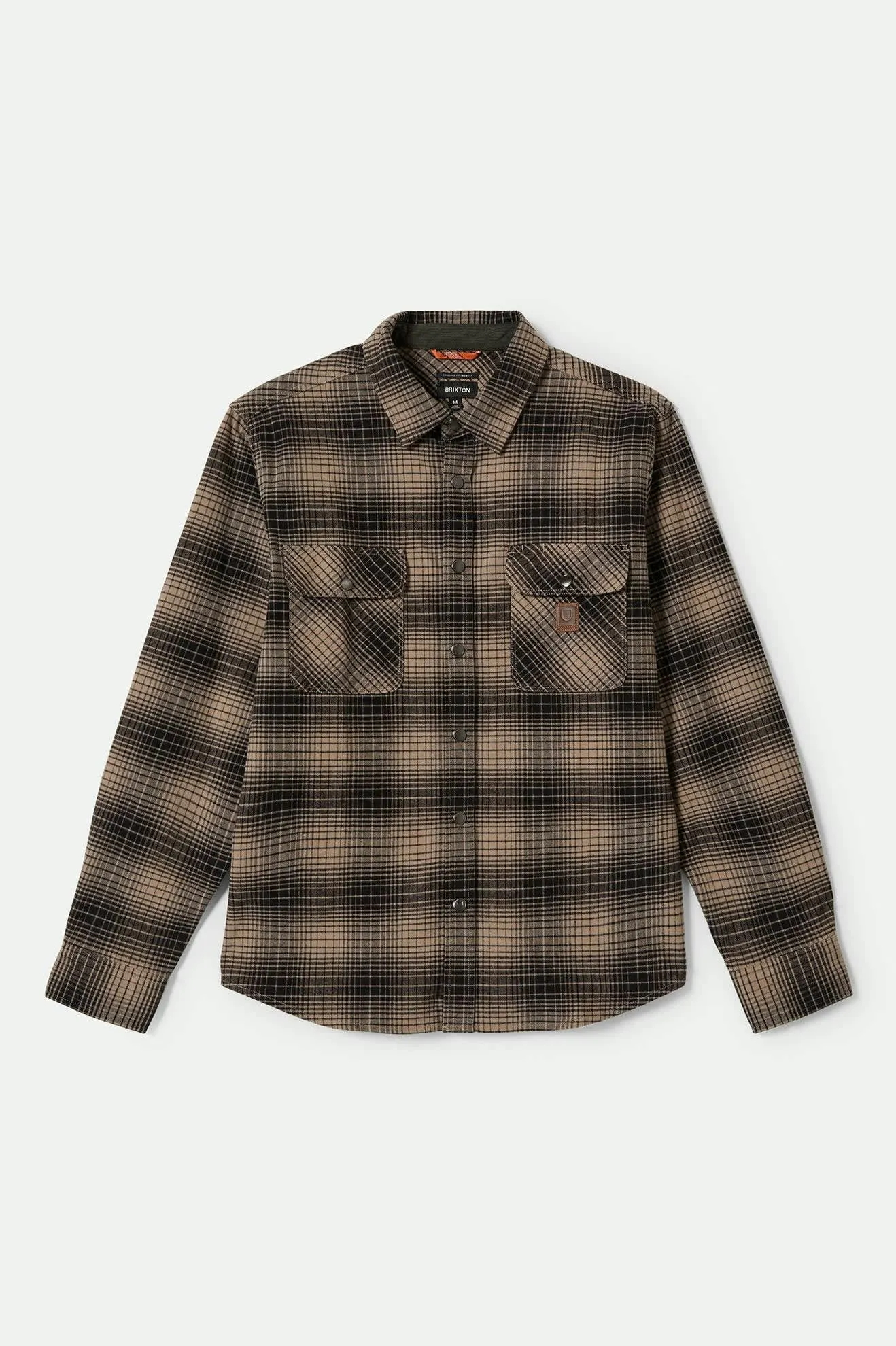 Builders Bowery Stretch Water Resistant L/S Flannel - Black/Cinder Grey Brixton