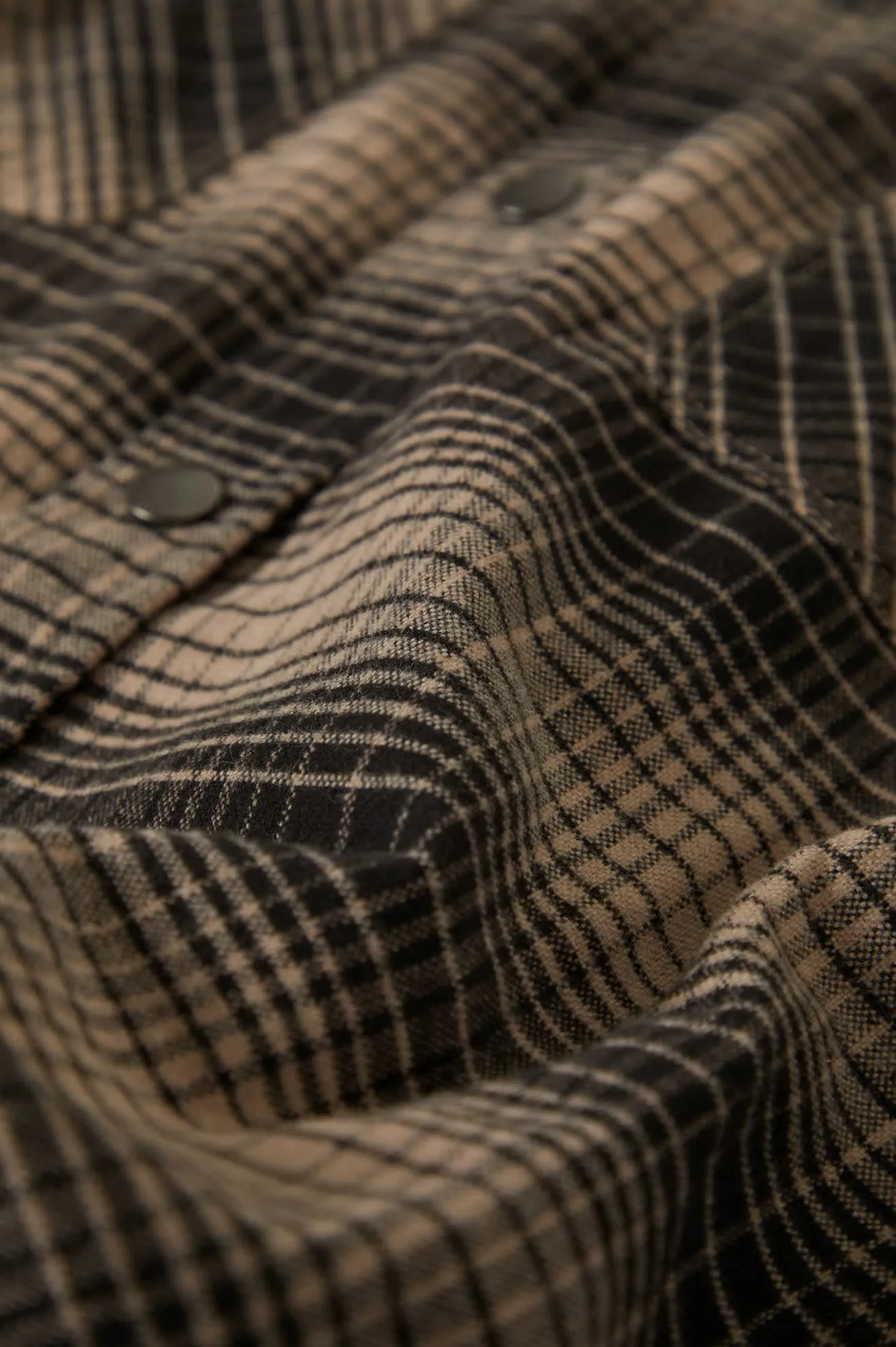 Builders Bowery Stretch Water Resistant L/S Flannel - Black/Cinder Grey Brixton