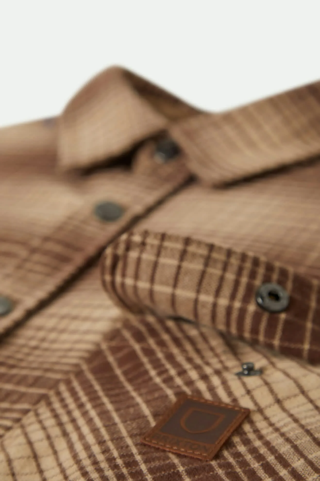 Builders Bowery Stretch Water Resistant L/S Flannel - Pine Needle/Sunbaked Brixton