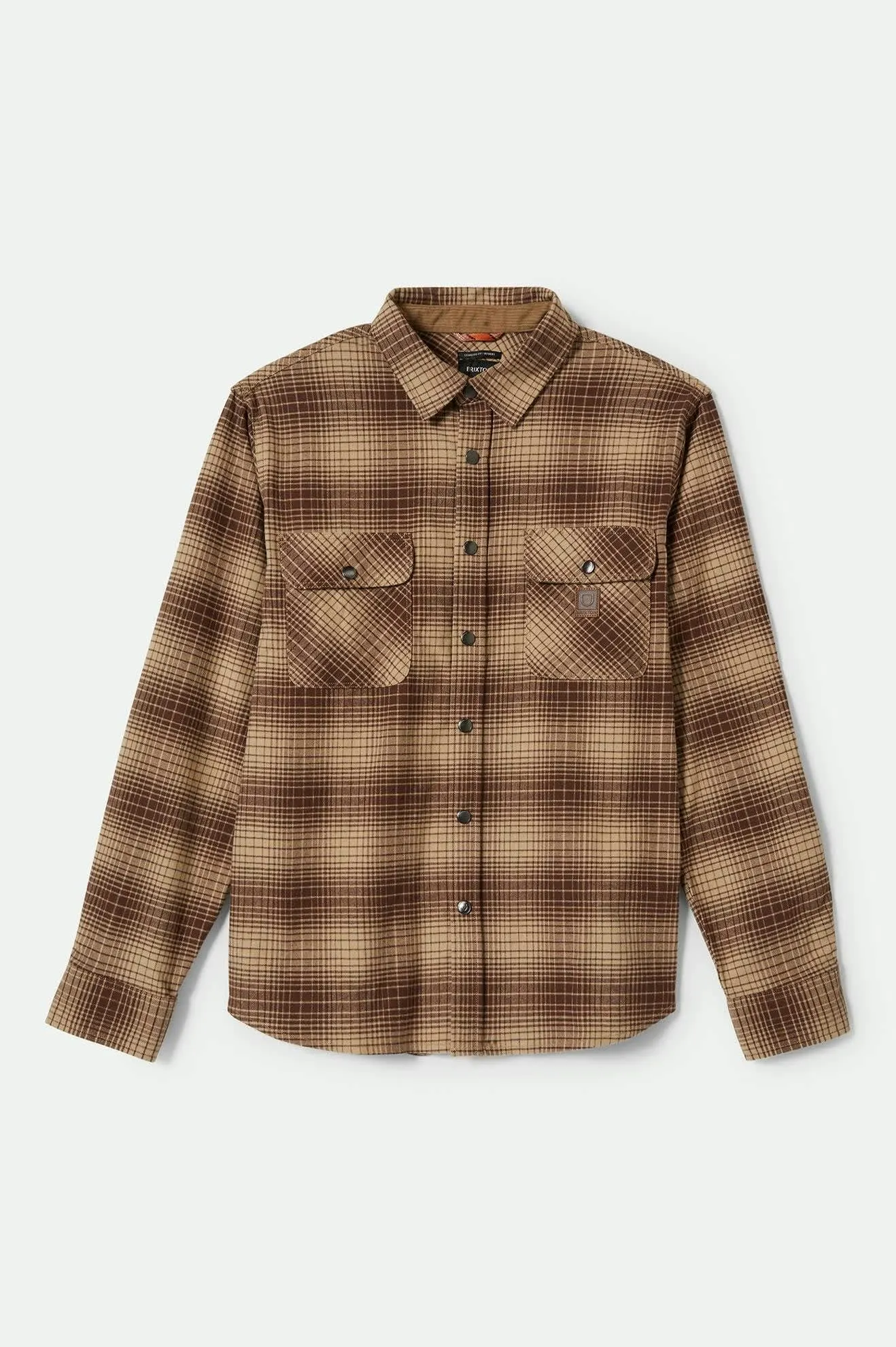 Builders Bowery Stretch Water Resistant L/S Flannel - Pine Needle/Sunbaked Brixton